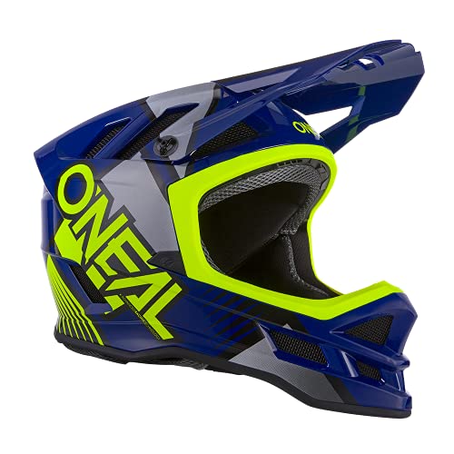 Oneal Blade Polyacrylite Helmet Delta Blue/Neon Yellow M (57/58 cm) Casco Moto MX-Motocross, Adultos Unisex