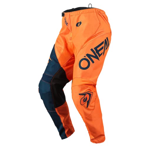 O'Neal | Pantalones de Motocicleta | Enduro Motocross | máxima Libertad de Movimiento, diseño Ligero, Transpirable y Duradero, | Pantalones Elemento Racewear | Adultos | Naranja Azul | Talla 36/52