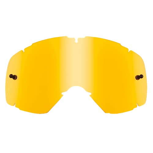 O'Neal | Recambios para gafas de Motocross | Enduro para motos | Lente para la máxima transmisión de luz, 100% de protección UV | Lente de recambio para jóvenes B-30 | Amarilla | Talla única