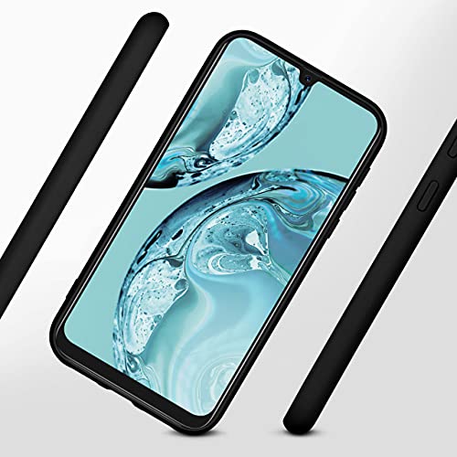 ONEFLOW Soft Case compatible con Samsung Galaxy A40 Carcasa de silicona borde elevado para protección de pantalla, doble capa, suave funda – negro mate