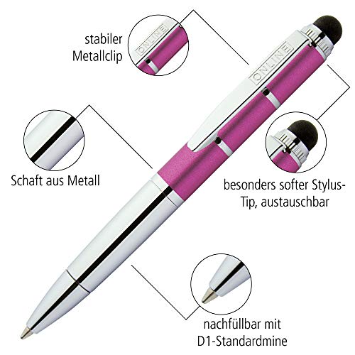 Online Schreibgeräte 33661/3D - Bolígrafo, color rosa metalizado