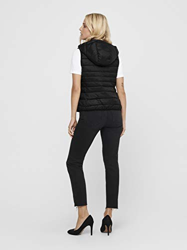 Only Onlnewtahoe Contrast CC Otw-Riñonera Chaleco Guateado, Negro, M para Mujer