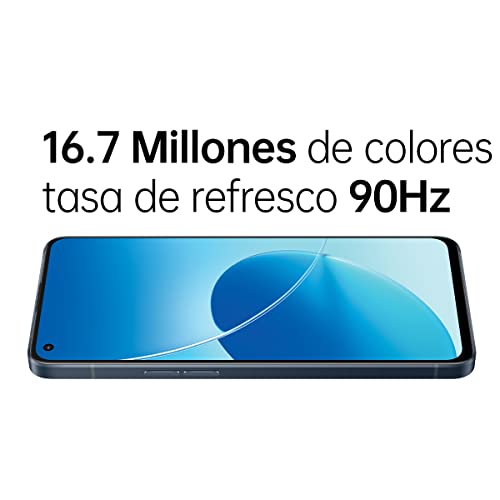 OPPO Reno 6 5G - Pantalla 6.43" (AMOLED FHD 90Hz, 8GB RAM + 128GB almacenamiento, Mediatek Dimensity 900, Triple cámara 64MP8MP2MP, 4300mAh con carga rápida 65W) Negro [Versión ES/PT]