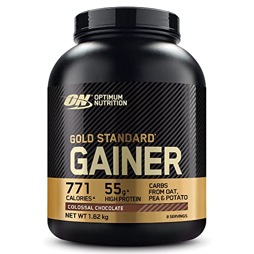 Optimum Nutrition Gold Standard Gainer, Mass Gainer, Proteínas en Polvo para Aumentar Masa Muscular y Recuperación, Chocolate, 8 Porciones, 1.62 kg