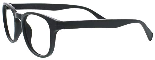 Opulize Pop Pack 2 Retro Redondo Azul Mate Suave Gris Hombres Mujeres Gafas De Lectura Bisagras Resorte RR2-37 +1,00