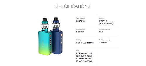 Original Vaporesso Gen S Kit with 8ml NRG-S Tank 220W DIY Mode GEN S Box Mod and AXON Chip Fit GT4 GT Mesh Coil E Cigarette Vape (Rose Gold)