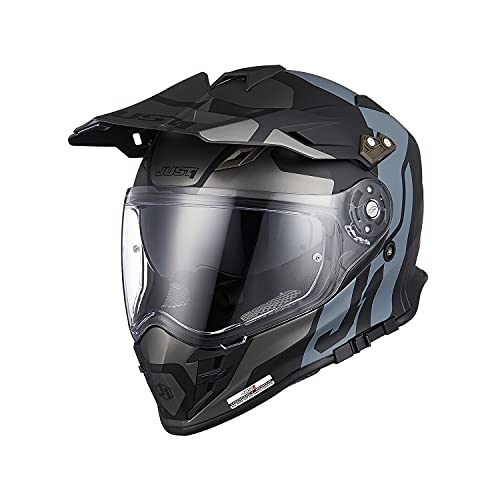 Origine Casco de Motocross Todo Terreno Casco Integral ECE 22-05 Aprobado para Protectores de Casco Para Downhill MTB Quad Enduro ATV (Tour Titanium Black,L)