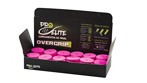overgrips Pro Elite Confort Perforados Rosas Flúor. Caja 10+2 unds.