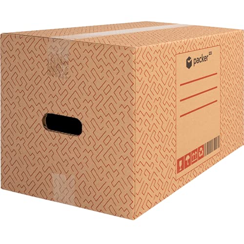 packer PRO Pack 10 Cajas Carton para Mudanzas y Almacenaje Ultra Resistentes con Asas 500x300x300mm