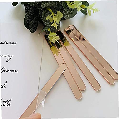 Palos Polo del helado artesanal Palos Acrílico para Candy fiesta en casa de Apple Niños proyectos de bricolaje de oro rosa 50PCS, palitos de helado