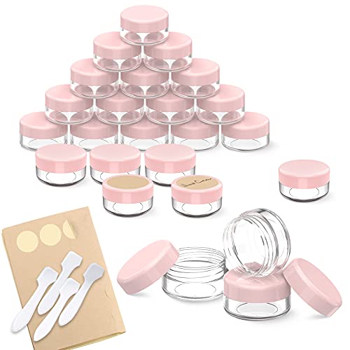 PAMIYO - Botes vacíos para cremas, 24 unidades, 10 ml, color rosa