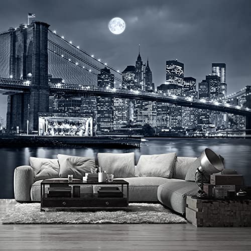 Papel Pintado Fotográfico New York 308 x 220 cm Tipo Fleece no-trenzado Salón Dormitorio Despacho Pasillo Decoración murales decoración de paredes moderna - 100% FABRICADO EN ALEMANIA - 9101010a