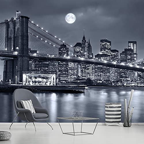 Papel Pintado Fotográfico New York 308 x 220 cm Tipo Fleece no-trenzado Salón Dormitorio Despacho Pasillo Decoración murales decoración de paredes moderna - 100% FABRICADO EN ALEMANIA - 9101010a