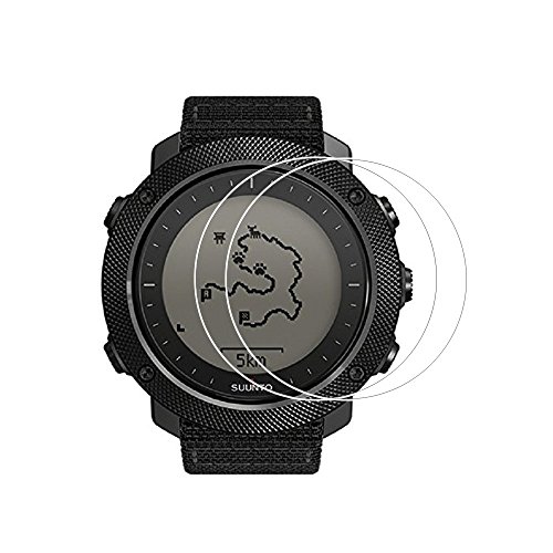 (Paquete de 2) Suunto Traverse Alpha Protector de pantalla, 9H Protector de pantalla de vidrio templado para Suunto Traverse Alpha con Anti-huella digital Sin burbujas Crystal Clear