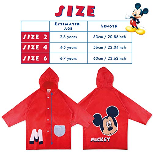 Paraguas Transparente Infantil y Chubasquero Pack Mickey Mouse – Paraguas Infantil Burbuja y Chubasquero Niño Impermeable con Capucha | Pack Paraguas Transparente e Impermeable para Vuelta al Cole