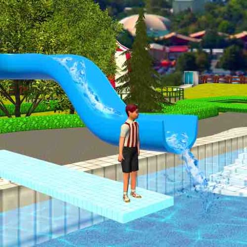 Parque acuático Extreme Slide: Uphill Rush Summer Sports Games for Kids