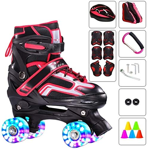 Patines en Línea Los Niños Patines 4 Ruedas Llevaron La Doble Patines Rojo Caliente De La Venta Seguridad Principiantes Niños Patines For Adultos Profesionales