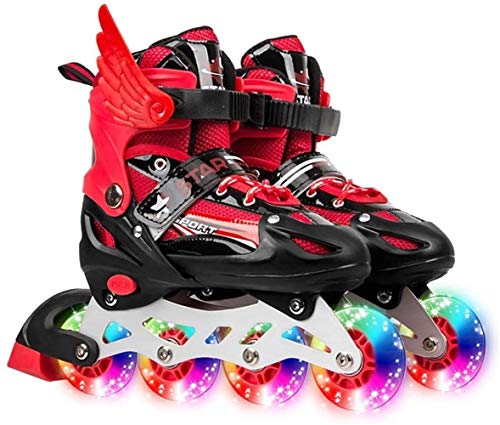 Patines en línea Rodillo Ajustable Los Niños Patines 4 Ruedas Llevaron Patines En Línea Rosa Caliente De La Venta De La Nueva Alta Seguridad Principiante Profesional De La Calidad Niño Niña Patines,