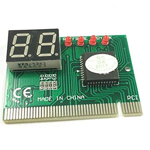 Pc de 2 dígitos Placa Madre de la computadora Analizador de Tarjetas Postales de depuración Probador de Placa Base Pci Pantalla de diagnóstico para PC de Escritorio Verde y Negro