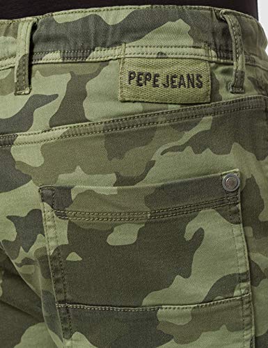 Pepe Jeans Owen Short Camo Pantalones Cortos, 682forest Green, 32 para Hombre