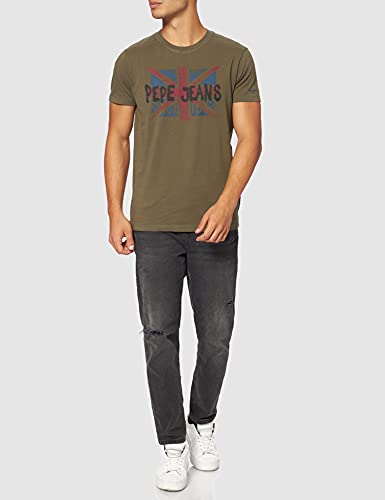 Pepe Jeans Roland Camiseta, Verde, XL para Hombre