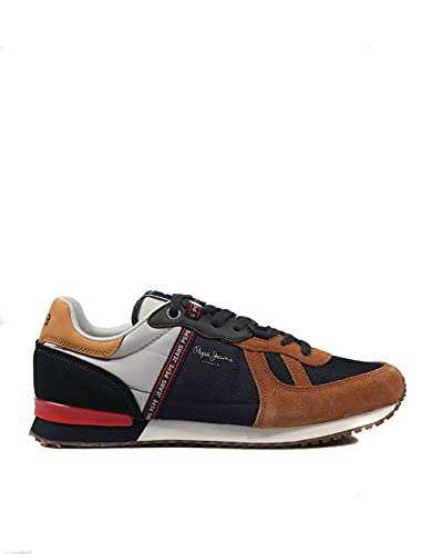 Pepe Jeans Tinker Zero Tape, Zapatillas para Hombre, (879cognac), 42 EU