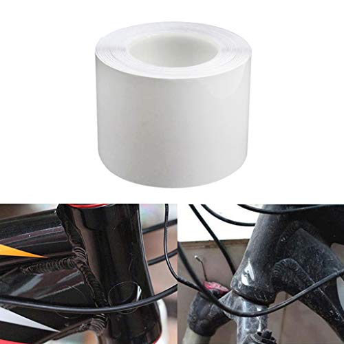 perfeclan 3Pcs Cinta de Protección de Cuadro de Bicicleta 1M Película Transparente Protector de Estancia de Cadena a Prueba de Polvo