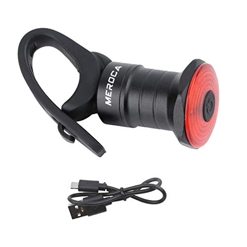 Perfeclan Luz Trasera Inteligente para Bicicleta, luz LED Trasera Ultra Brillante luz LED Recargable USB Auto On/Off Sensor de Freno IPX6 Impermeable Luces - Montaje tija