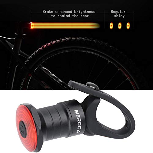 Perfeclan Luz Trasera Inteligente para Bicicleta, luz LED Trasera Ultra Brillante luz LED Recargable USB Auto On/Off Sensor de Freno IPX6 Impermeable Luces - Montaje tija