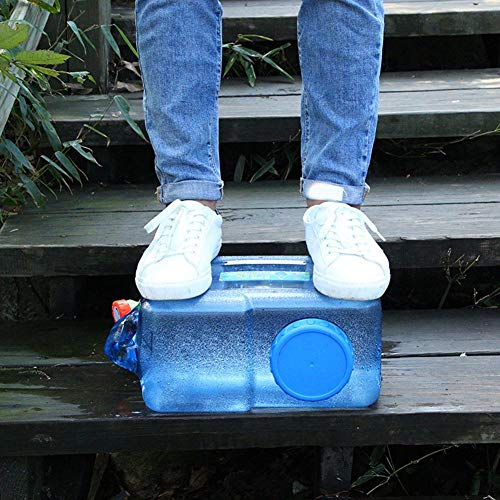 perfecti Tanque De Agua De Camping con Grifo, 5L Bidón De Agua Plástico del Contenedor De Agua Portátil del Coche Sin-BPA para BBQ y Viaje Largo