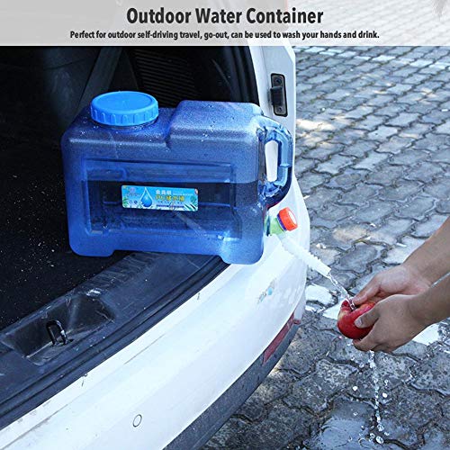 perfecti Tanque De Agua De Camping con Grifo, 5L Bidón De Agua Plástico del Contenedor De Agua Portátil del Coche Sin-BPA para BBQ y Viaje Largo