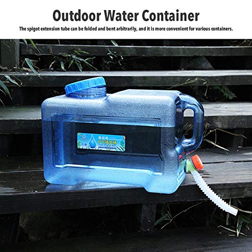 perfecti Tanque De Agua De Camping con Grifo, 5L Bidón De Agua Plástico del Contenedor De Agua Portátil del Coche Sin-BPA para BBQ y Viaje Largo