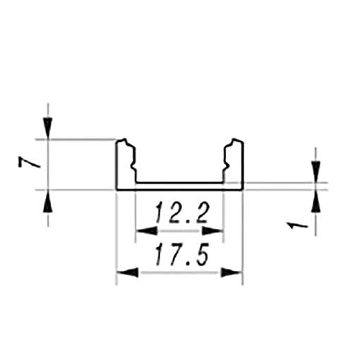 Perfil Aluminio Blanco lacado plana 7 mm SL7 – 1 M