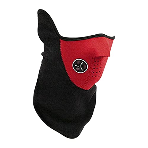 Petrichori Máscara Facial Máscara Deportiva para Montar a Prueba de Viento Protección Facial Equipo para Montar en Motocicleta Suministros Máscara de Ciclismo - Rojo