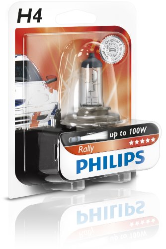 Philips 12454RAB1 Rally - Bombilla para faros delanteros (H4, 1 unidad)