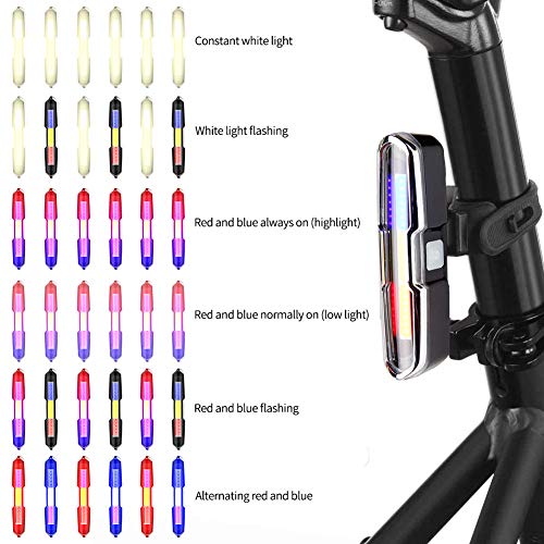 Phiraggit Luz Trasera LED de batería, luz Trasera de Bicicleta, Luces de Bicicleta, luz Trasera de Bicicleta