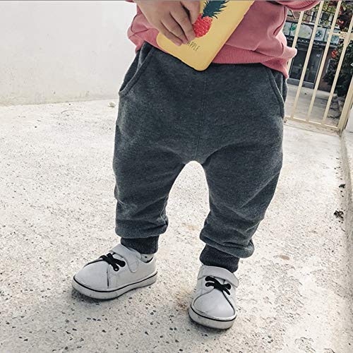 PinkLu Pantalones Harem De NiñOs TiburóN Gran Lengua Pantalones Bebé NiñOs NiñAs Dibujos Animados TiburóN Lengua Harem (6~12 meses/75-80cm, Gris)