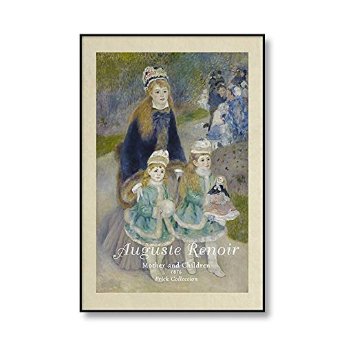 Pintura al óleo famosa de August Renoir, póster de personajes, impresión en lienzo, exposición antigua, pintura en lienzo sin marco, A5, 50x70cm
