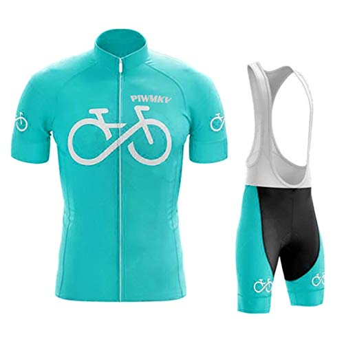 PIWMKV Maillot de Ciclismo para Hombre Maillot de Ciclismo de Manga Corta Maillot de Ciclismo MTB de Manga Corta Maillot de Ciclismo de Secado rápido