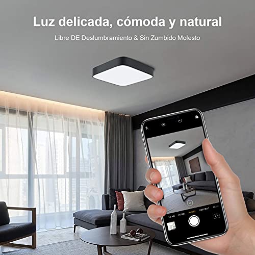 Plafon LED Techo, Lamparas de Techo, Lampara LED Techo 36W 5000K Lamparas de Techo Dormitorio Plafones LED Lampara LED Cocina Baño Sala de Estar Comedor Balcón [Clase de eficiencia energética A++]