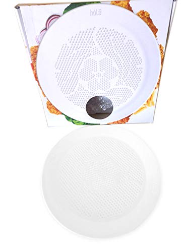 Plato Hola - El plato que absorbe hasta un 30% las calorías de tu comida para una vida sana - Sistema único patentado y fabricado en España - Plato de porcelana