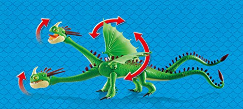 PLAYMOBIL DreamWorks Dragons Dragón 2 Cabezas con Chusco y Brusca, A partir de 4 Años (9458) , color/modelo surtido