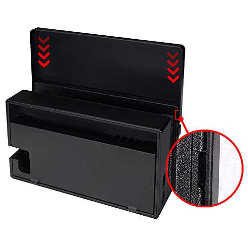 PlayVital Protector para Nintendo Switch Accesorios Dock Carcasa para Charging Dock Cover Cubierta de Polvo Anti-Rayas Placa Solid Funda para Nintendo Switch Dock-No Incluye Dock(Llama Azul)