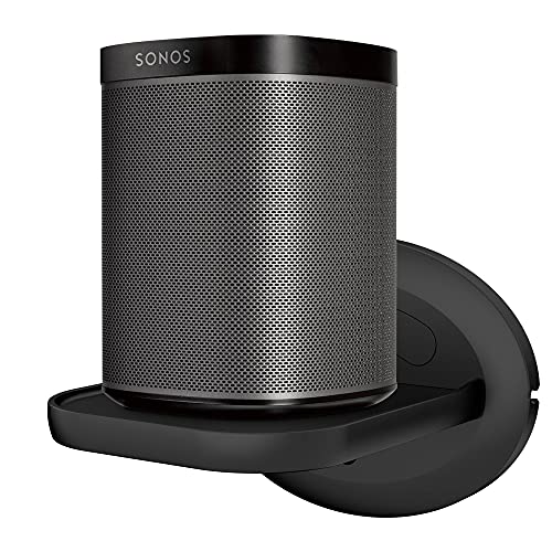 PlusAcc Soporte para Ech0 4th Generation, Sonos, HomePod Mini, Google Home, Nest WiFi y Soportes para Estantes de Altavoces, una Solución Ahorra Espacio para Cosa de hasta 15 Libras (Negro)