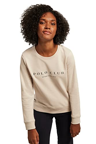 POLO CLUB Sudadera orgánica en Crudo con estampación Frontal