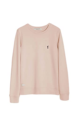 POLO CLUB Sudadera Orgánica Rosa Pastel con Cuello Redondo para Mujer