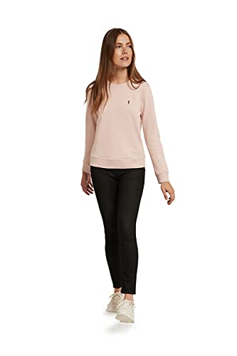 POLO CLUB Sudadera Orgánica Rosa Pastel con Cuello Redondo para Mujer