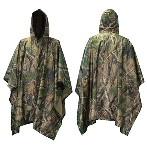 Poncho chubasquero unisex de Mture, para momentos de ocio bajo la lluvia y viajes de montaña, en verde