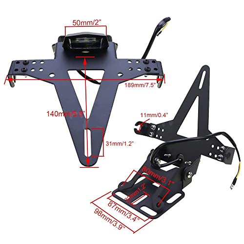 Portamatrículas Moto Universal Para bicicletas de suciedad de pozos de bicicleta de calle A VS Motocicleta Universal Ángulo Ajustable Número de Licenciamiento Placa Soporte Soporte matrícula de motoci