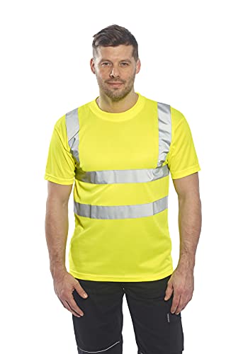 Portwest S478YERM Camiseta de Manga Corta, Hi-Vis , M, Amarillo (Yellow)